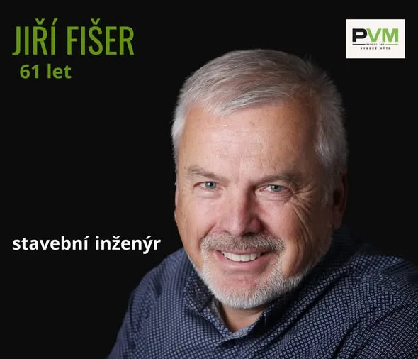 Kartička kandidáta Jiří Fišer od strany PATRIOTI pro VM